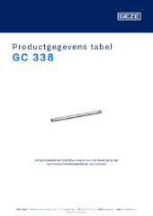 GC 338 Productgegevens tabel NL