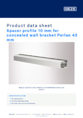 Spacer profile 10 mm for concealed wall bracket Perlan 43 mm Product data sheet EN