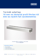 10 mm-es távtartó profil Perlan 43 mm-es rejtett fali sarokelemhez Termék adatlap HU