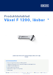 Växel F 1200, låsbar  * Produktdatablad SV