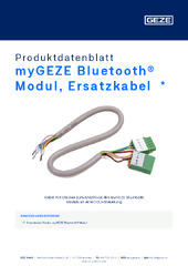 myGEZE Bluetooth® Modul, Ersatzkabel  * Produktdatenblatt DE