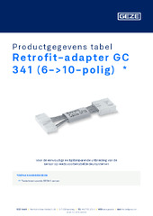 Retrofit-adapter GC 341 (6->10-polig)  * Productgegevens tabel NL