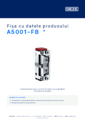 A5001-FB  * Fișa cu datele produsului RO