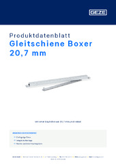 Gleitschiene Boxer 20,7 mm Produktdatenblatt DE