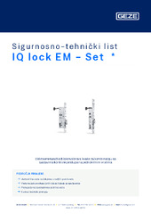 IQ lock EM - Set  * Sigurnosno-tehnički list HR