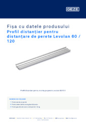Profil distanțier pentru distanțare de perete Levolan 60 / 120 Fișa cu datele produsului RO