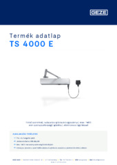 TS 4000 E Termék adatlap HU