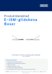 E-ISM-glidskena Boxer Produktdatablad SV