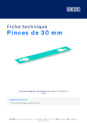 Pinces de 30 mm Fiche technique FR