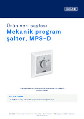 Mekanik program şalter, MPS-D Ürün veri sayfası TR
