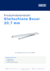 Gleitschiene Boxer 20,7 mm Produktdatenblatt DE