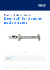 Door rail for double-action doors Product data sheet EN