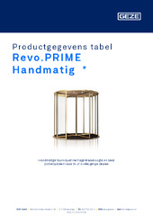 Revo.PRIME Handmatig  * Productgegevens tabel NL