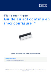 Guide au sol continu en inox configuré  * Fiche technique FR