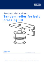 Tandem roller for belt crossing SC Product data sheet EN