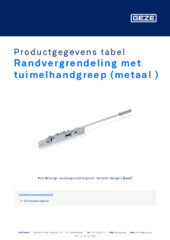 Randvergrendeling met tuimelhandgreep (metaal ) Productgegevens tabel NL