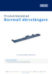 Borrmall dörrstängare Produktdatablad SV