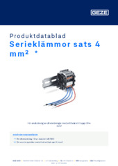 Serieklämmor sats 4 mm²  * Produktdatablad SV