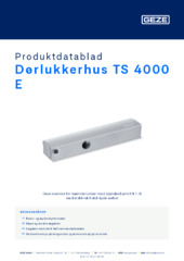 Dørlukkerhus TS 4000 E Produktdatablad NB