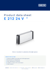 E 212 24 V  * Product data sheet EN