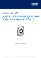 दरवाजा होल्ड-ओपन चुंबक, वाल इंस्टालेशन फ्लश माउंटेड  * उत्पाद डेटा शीट HI