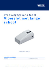 Vloerslot met lange schoot Productgegevens tabel NL
