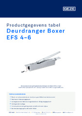 Deurdranger Boxer EFS 4-6 Productgegevens tabel NL