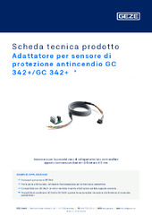 Adattatore per sensore di protezione antincendio GC 342+/GC 342+  * Scheda tecnica prodotto IT