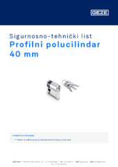 Profilni polucilindar 40 mm Sigurnosno-tehnički list HR