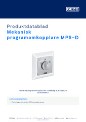 Mekanisk programomkopplare MPS-D Produktdatablad SV