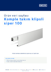 Komple takım klipsli siper 100 Ürün veri sayfası TR