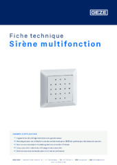 Sirène multifonction Fiche technique FR