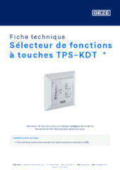 Sélecteur de fonctions à touches TPS-KDT Fiche technique FR