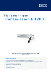 Transmission F 1200 Fiche technique FR
