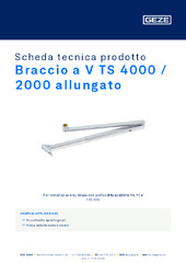 Braccio a V TS 4000 / 2000 allungato Scheda tecnica prodotto IT