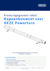 Kapaanbouwset voor GEZE Powerturn Productgegevens tabel NL