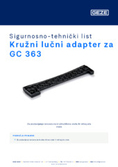 Kružni lučni adapter za GC 363 Sigurnosno-tehnički list HR