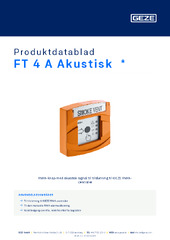 FT 4 A Akustisk  * Produktdatablad DA