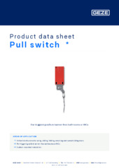 Pull switch  * Product data sheet EN