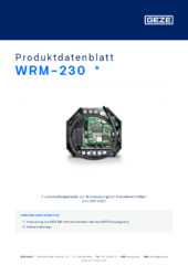 WRM-230  * Produktdatenblatt DE