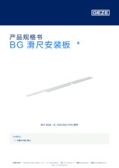 BG 滑尺安装板  * 产品规格书 ZH