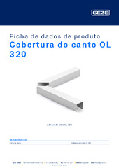 Cobertura do canto OL 320 Ficha de dados de produto PT