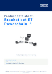 Bracket set ET Powerchain  * Product data sheet EN