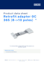 Retrofit adapter GC 365 (8->10 poles)  * Product data sheet EN