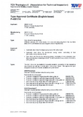 Type examination certificate EN (661010)