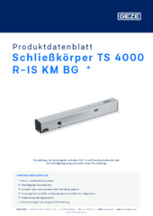 Schließkörper TS 4000 R-IS KM BG  * Produktdatenblatt DE