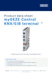 myGEZE Control KNX/EIB terminal  * Product data sheet EN