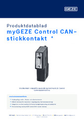 myGEZE Control CAN-stickkontakt  * Produktdatablad SV