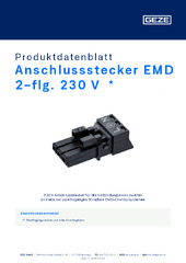 Anschlussstecker EMD 2-flg. 230 V  * Produktdatenblatt DE