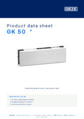 GK 50  * Product data sheet EN